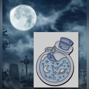 $2 BOTTLE PIN/BROOCH. ENAMEL/METAL. NEW. $2 WITH ANY $10 ORDER OR MORE